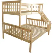 Glebe Single Over Double Bunk Bed Oak Frame Durable and Stylish Oak