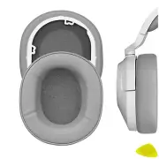 Geekria Protein Leather Ear Pads for Corsair HS65, HS55 Headphones (Grey)