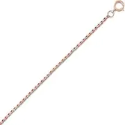 [JewelryWeb] 14/20 Pink Rose Gold Filled 1mm Rolo Chain Necklace Spring-Ring Closure Chain-Necklace for Women and Men