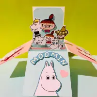 在飛比找蝦皮購物優惠-嚕嚕米卡片 moomin 爆炸卡片 質感熟選 情人節卡片 生