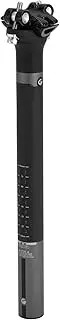 X AUTOHAUX Bike Seat Posts Shock Absorbing Bike Saddle Post Seat Tube Matte Black Gray 1 Pc 27.2x300mm Carbon Fiber