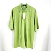 NWT Green Playboy Golf Polo Tournaments Y2K Moisture Wick Qck Dry Sun Protect XL
