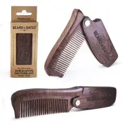 BEARD & BATES The Sandalwood Switchblade - The Original Folding Wooden Beard ...