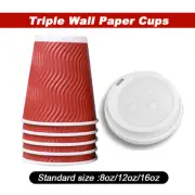 Bulk Triple Wall Take Away Disposable Coffee Cups 8oz 12oz 16oz Takeaway AU