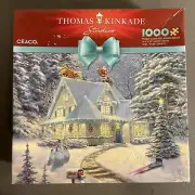 Thomas Kinkade Midnight Delivery Christmas Holiday Puzzle 1000 Pieces Brand New