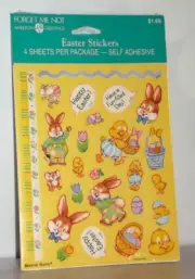 Vintage American Greetings Easter Bloomer Bunny Unopened Sticker Package
