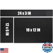 Noverlife 3PCS Black Rubber Bar Service Spill Mat, Barber Station Mat Flexibl