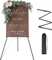Easel Stand for Display Wedding Sign & Poster, 63'' Foldable Artist Easel for We