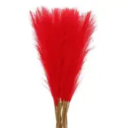 25Pcs Pampas Artificial Grass,21" Fake Pampas for Wedding Decoration,Red