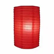 Quasimoon 8" Red Cylinder Paper Lantern by PaperLanternStore
