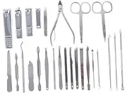 Healeved Complete Portable Manicure Set Pcs Nail Clipper Kit Women Men Grooming Tools for Travel Home Use