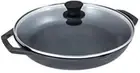 Lodge Cast Iron Seasoned 12" Skillet 30cm Induction Frying Pan with Glass Lid