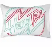 Set of 2 Hang Ten Sunset Stripe Neon Standard Pillowcase -White - NWT