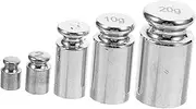 LIFKOME 5pcs Set Calibration Weight Set Stainless Steel Weights for Digital Scale Calibration Portable and Compact for Accurate Measurements