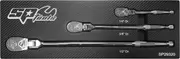 SP Tools SP29320 - Ratchet Set 3 Piece 90T Sealed Flex Head 1/4, 3/8 & 1/2"