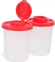 HEALEEP 2Pcs Mini Condiment Bottle Clear Pepper for Kitchen Outdoor Use Lightweight Spice Containers for BBQ Camping and Home Seasoning