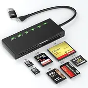 XD Card Reader Memory Stick pro Duo Adapter - 7 in 2 USB C USB3.0 SD/TF/MS/CF/XD Multi Card Reader for Micro SD/SDHC/SDXC/XD Picture Card, Compatible with iPhone 15 pro, Computer, Windows, Mac, Linux