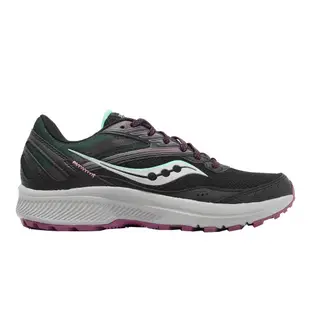 Saucony 越野跑鞋 Cohesion TR15 黑色 茄紫色 女鞋 戶外鞋 橡膠大底 【ACS】 S1070605