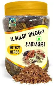 Parag Fragrances Natural Hawan Dhoop Samagri with 36 Types of Herbs 350gm
