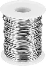 uxcell 16 Gauge / 1.5mm Anodized Aluminum Wire for Jewelry Craft Making, 100 Feet Bendable Flexible Wire for DIY Home Decor Gardening Sculpture, Silver