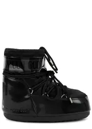 Moon Boot Icon Padded Metallic Satin Snow Boots - Black - 4244 (IT42 - 44 / UK9 - 11) 4244 (IT42 - 44 / UK9 - 11)