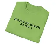 Y2K Meme TShirt, Hottest Bitch Alive 2000's Style Joke Tee, Gift Shirt