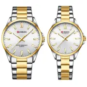 Fashion Brand Couple Watches for Lovers Classic Quartz Stainless Steel Bracelet Wristwatches with Luminous Hands