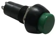 Green Round Momentary Push Button Switches 3A 250V OFF ON SPST - 1/2" Diam