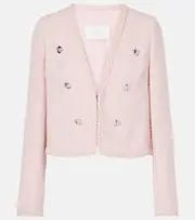 [Giambattista Valli] Giambattista Valli Wool-blend tweed jacket AU 16 pink
