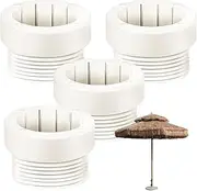 Patio Umbrella Base | 4X Sturdy Umbrella Pole Stabilizer Sleeves,Rust-resistant Base Insert Anti-Skidding Hole Plugs for Patio Garden Beach Table