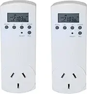 HPM Slimline 24/7 Digital Timer Twin Pack, Double Pole