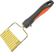 Generic Multi-Functional Crinkle Cutter for Potatoes and Vegetables, Gold
