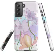 For Samsung Galaxy S22+ Plus Case, Armour Cover, Watercolour Floral