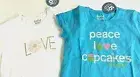 Set of 2 Life is Good TShirts NWT Sz M,L,XL Girls Peace Love Cupcakes & Easy Tee