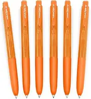 Uni-Ball Signo UMN-155-07 Gel Ink Retractable Rollerball Pen - 0.7mm Fine - Orange Ink - Pack of 6