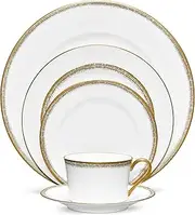 [Noritake] Haku 5-Piece Place Dinnerware Setting in White