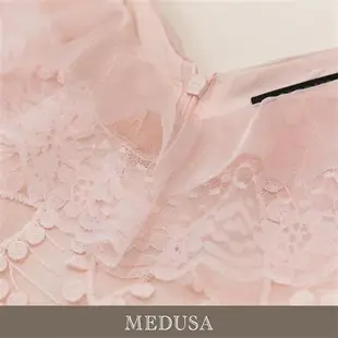 現貨【MEDUSA 曼度莎】浪漫粉紅愛心蕾絲小禮服（M-XL）｜禮服洋裝 粉紅禮服