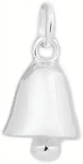 [SUGARKITTEN LONDON] Sterling Silver 3D Jingle Bell Filigree Hollow & Shiny Solid Pendant Charm