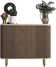 Shoe Cabinet 120cm Double Door 4-Shelf Wooden Shoe Cabinet for Entryway, Hallway, Living Room Shoe Storage Cabinet, Brown Shoe Rack