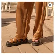 Dr martens desert tan brown Blaire platform sandal's size 10 new