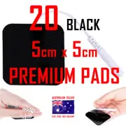 Dr Ho's TENS compatible ELECTRODE PADS - 5cm x 5cm x 20 BLACK PREMIUM PADS ⭐⭐⭐⭐⭐