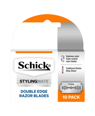 New Schick Styling Mate Double Edge Safety Razor Blades 10 Pack
