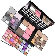FOMIYES 74 Lip Gloss Blush Colorful Makeup Set Blush and Foundation Cream Set Lip Tint Makeup Kit Eyeshadow Palette
