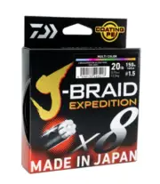 Daiwa J-BRAID EXPEDITION PE Line 150m Multi Color