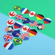 30pc Nice Darts Flight Standard Shape National Flag Pattern Dart Wings Dart Tail