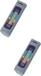 DOITOOL 2pcs LCD Display Battery Capacity Tester Digital Lithium Battery Checker for Aa/AAA 1.5v 9v Power