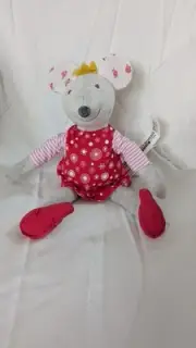 Ikea Fabler Mus Mouse Princess Plush Red Dress Sweet Stuffed Animal 11”