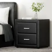 1x Artiss Bedside Table CADEN Black
