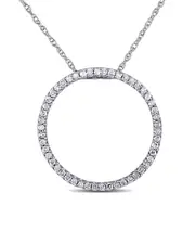 Rina Limor 10K 0.25 ct. tw. Diamond Circle Pendant