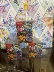 Three Paldean Fates 6 Booster Pack Bundle